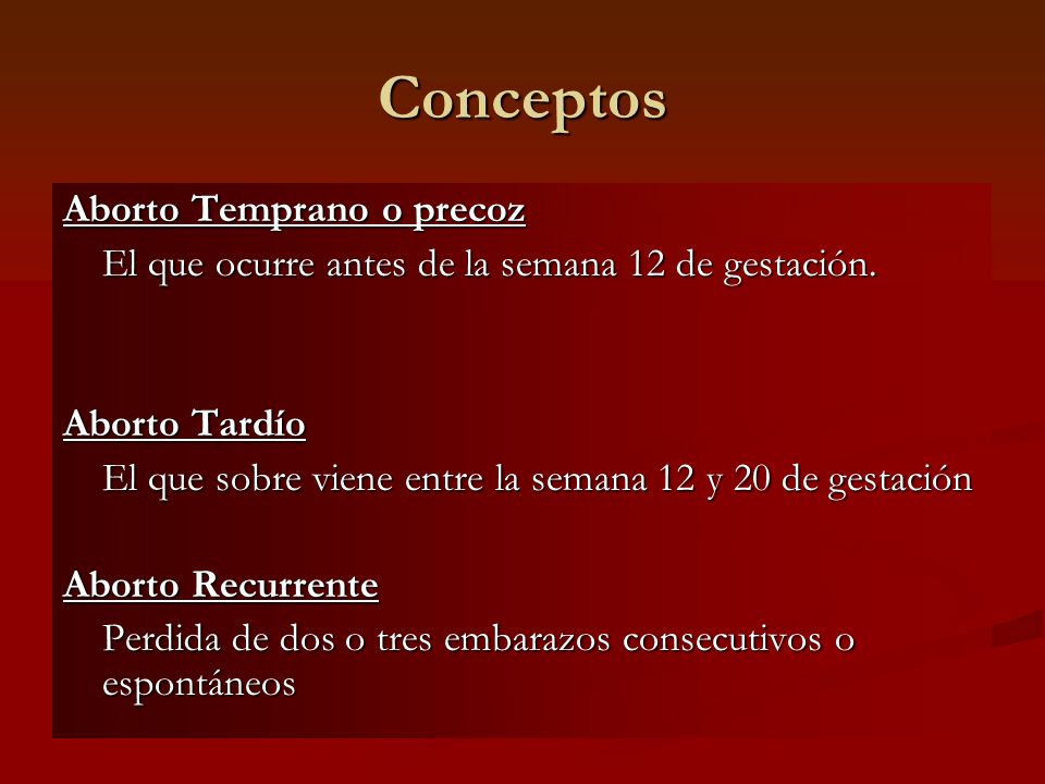 Que es aborto precoz